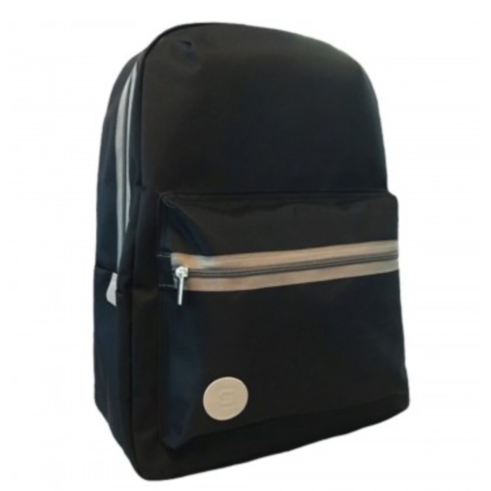 Black Dual Compartment Backpack